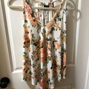 First Love Apricot flower tank top XL